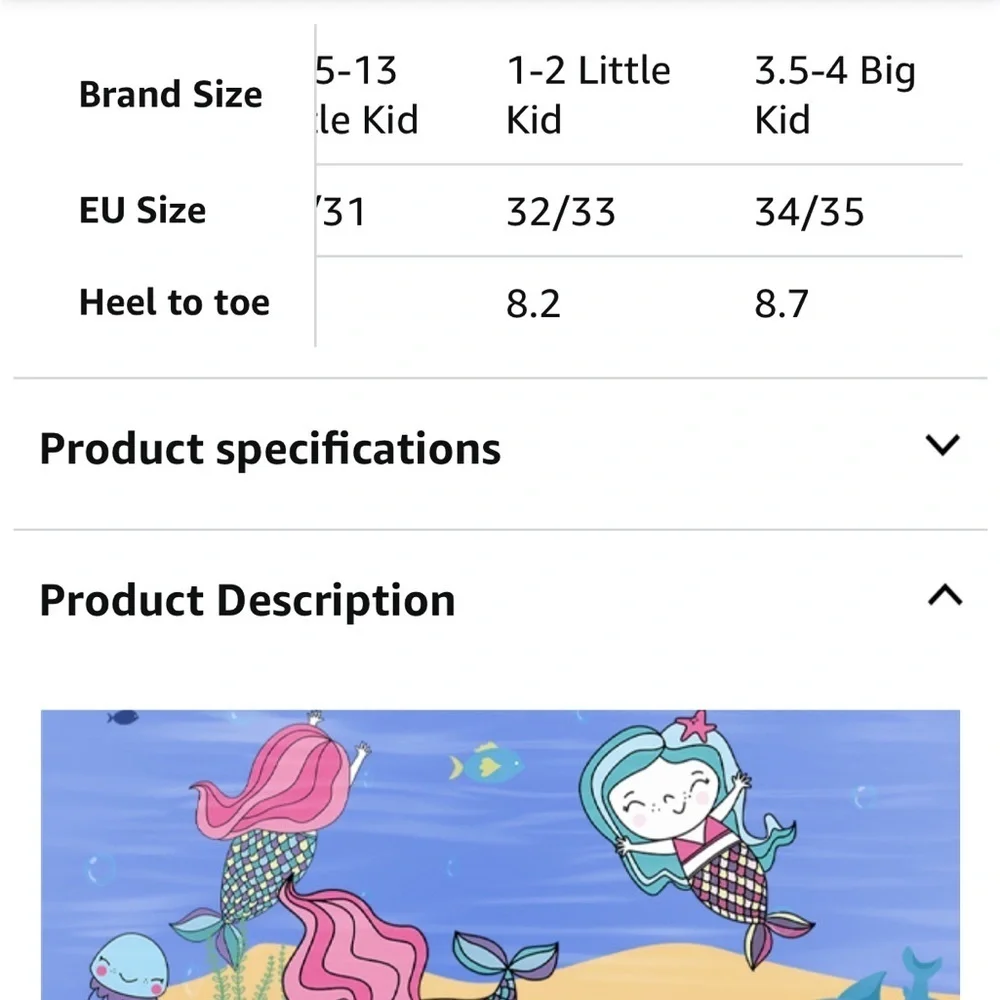 Brand new NWT Kids' Pink Floral Water Shoes size 3.5-4